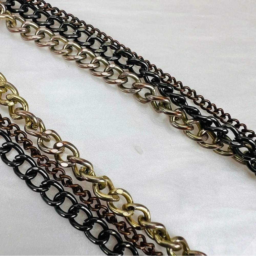 Vintage Bohemian Chic Multi-Color Chain Necklace